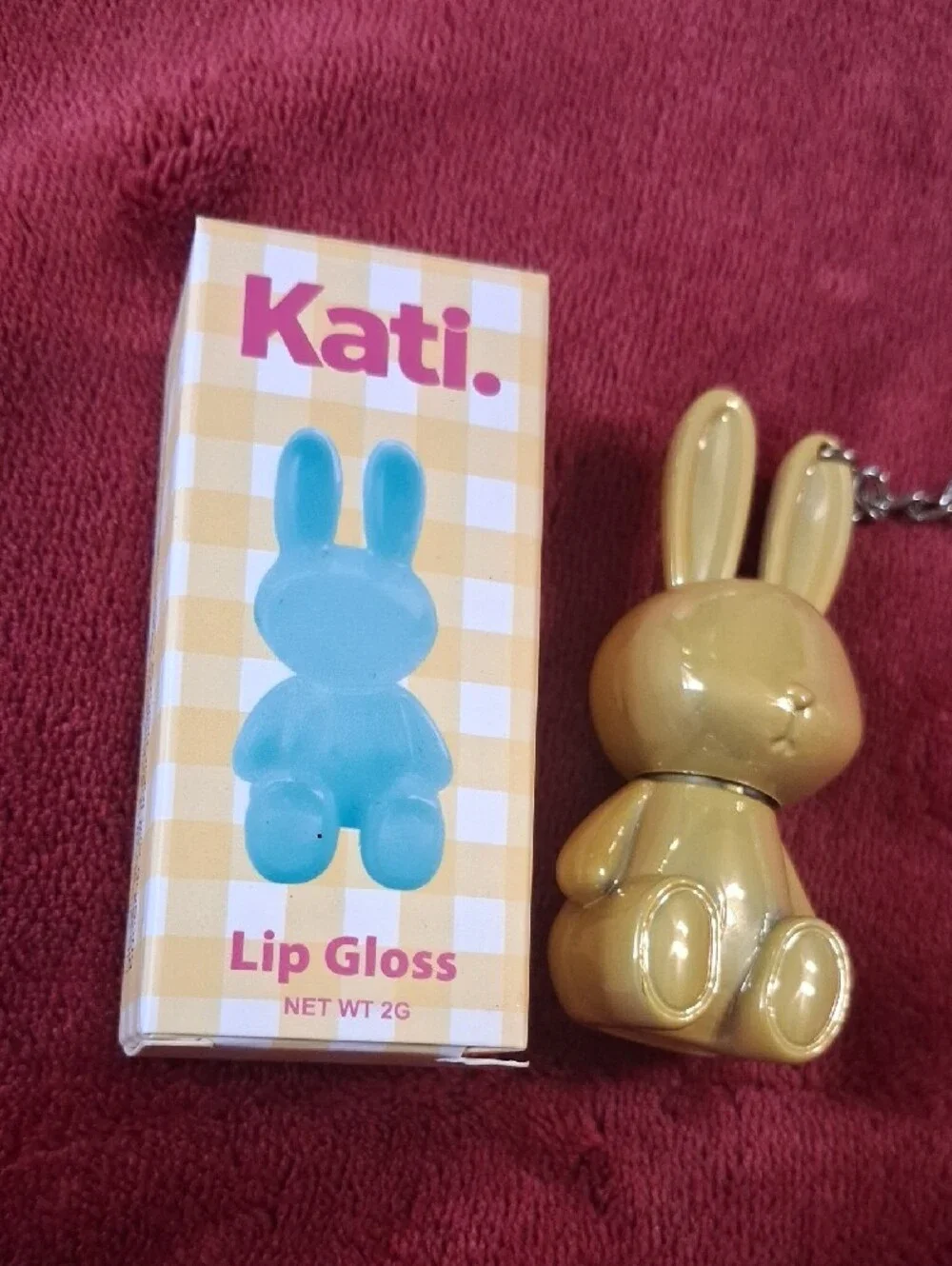 Kati Bunny Lip Gloss Keychain - Yellow